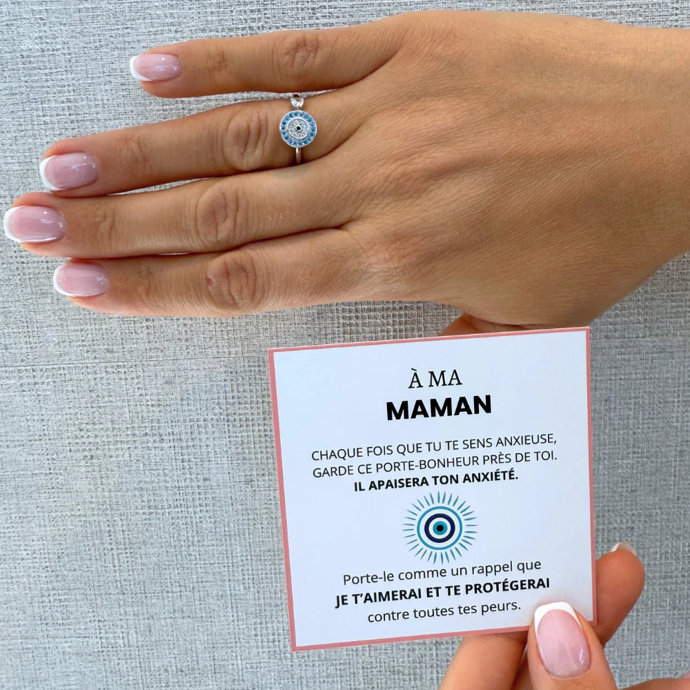 À Ma Maman - Bague Œil Porte-Bonheur I Ajustable