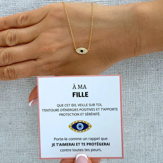 À Ma Fille - Collier Œil Énergie Positive