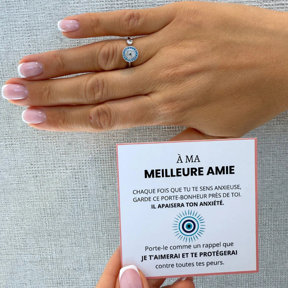À Ma Meilleure Amie - Bague Œil Porte-Bonheur I Ajustable
