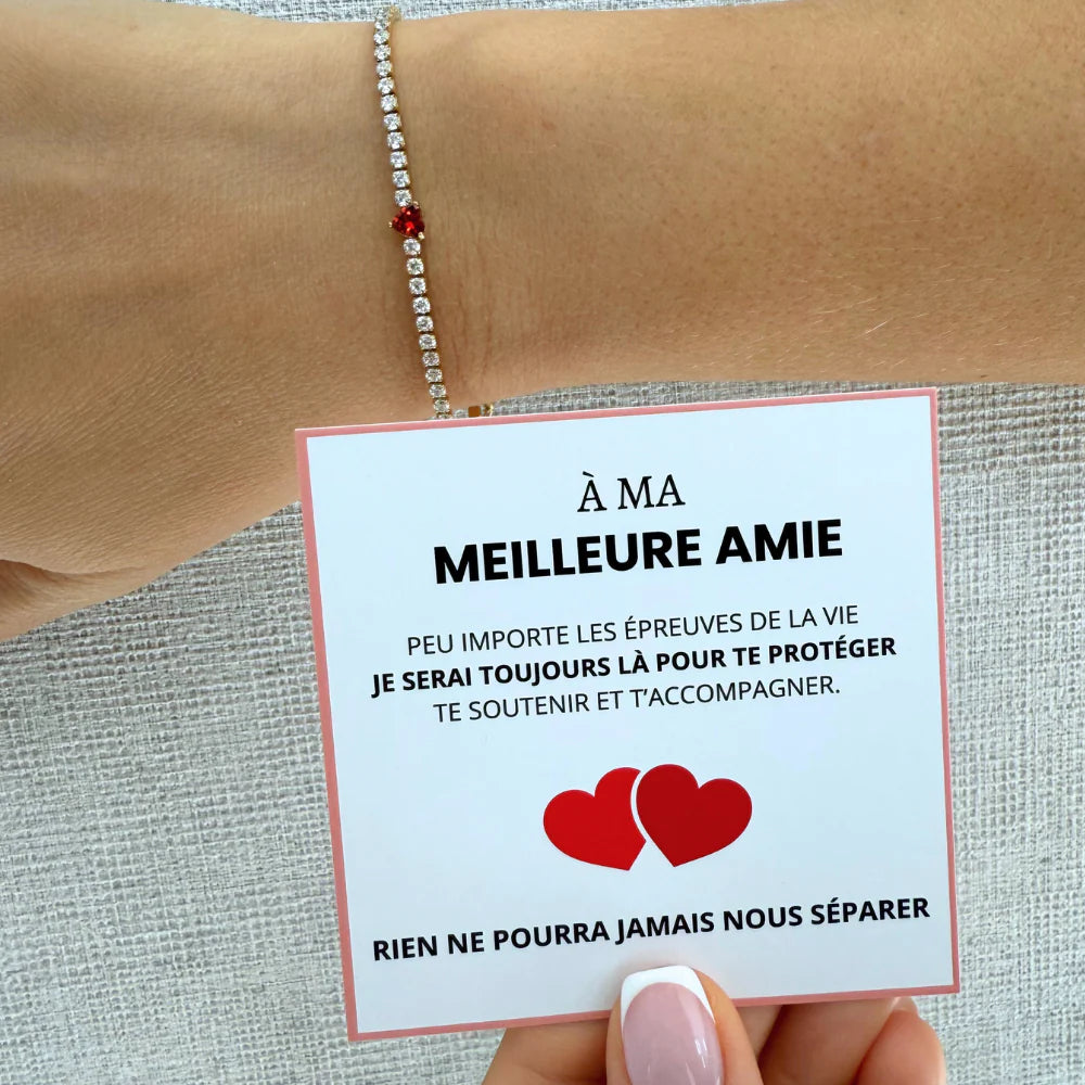 À Ma Meilleure Amie - Bracelet Cœur Protection