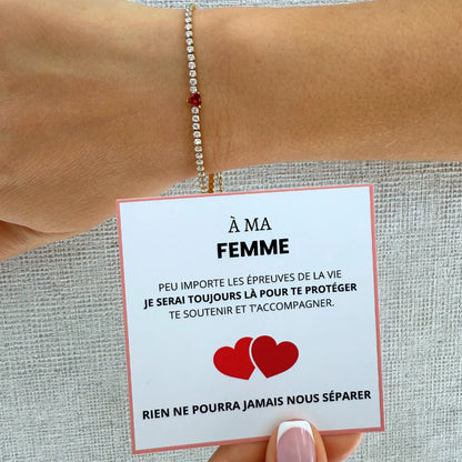 À Ma Femme - Bracelet Cœur Protection