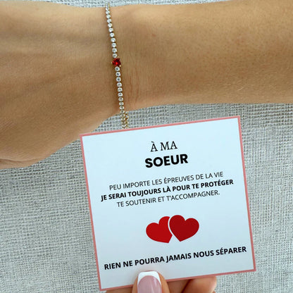 À Ma Soeur - Bracelet Cœur Protection