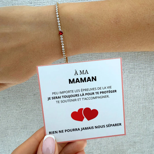 À Ma Maman - Bracelet Cœur Protection
