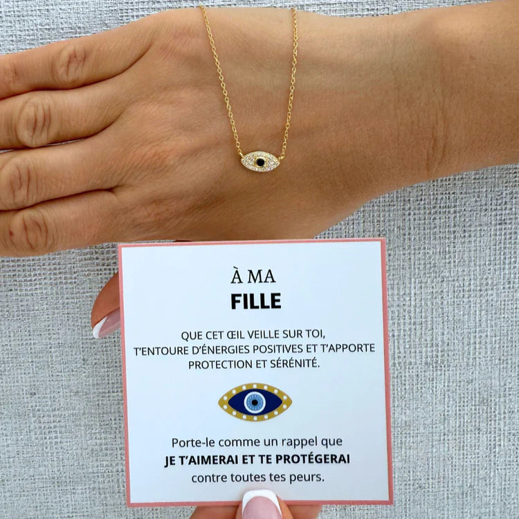 À Ma Fille - Collier Œil Énergie Positive