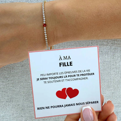 À Ma Fille - Bracelet Cœur Protection