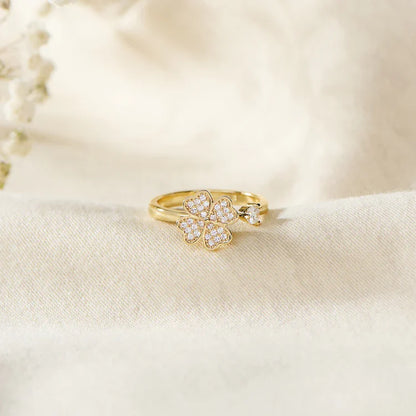 À Ma Soeur - Bague Trèfle Porte-Bonheur I Ajustable